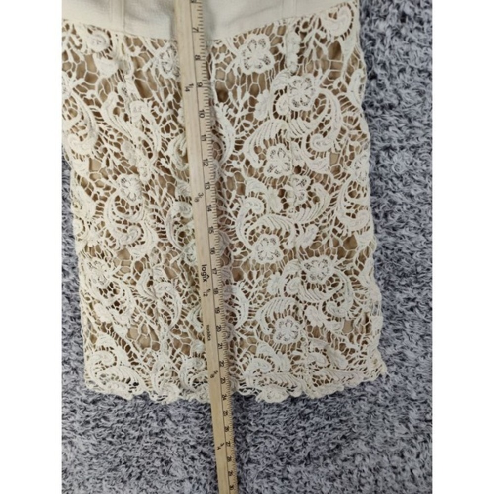 Pins Needles Women Fairy Cottage Romantic Chic Lace Strapless Mini Dress 2 Cream - Picture 2 of 10